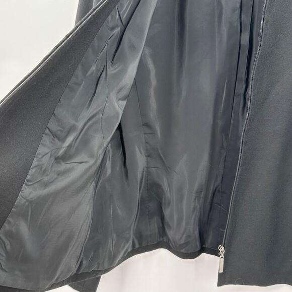 Talbots Womens Blazer Jacket Stretch Italian Wool Blend Black Size 6 Full Zip - Picture 9 of 9